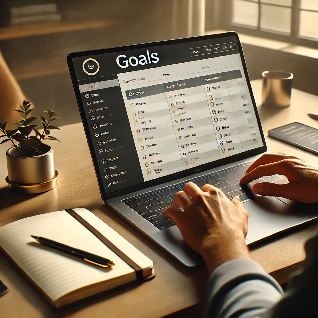 Capturing goals on a laptop